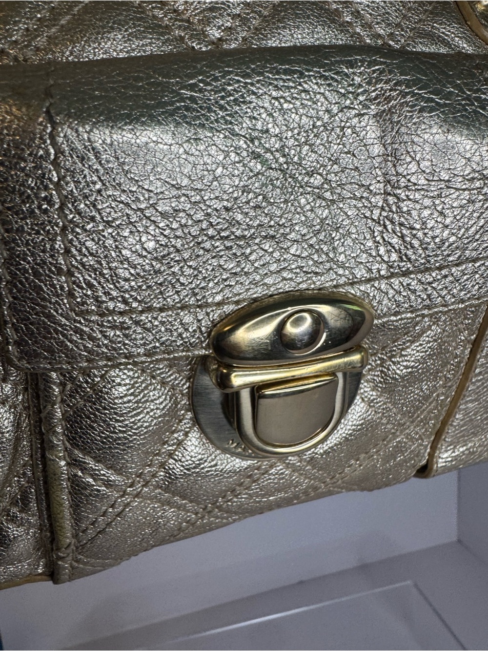 #359 Marc Jacobs Venetia Made in Italy Quilted Leather Satchel - Picture 4 of 16